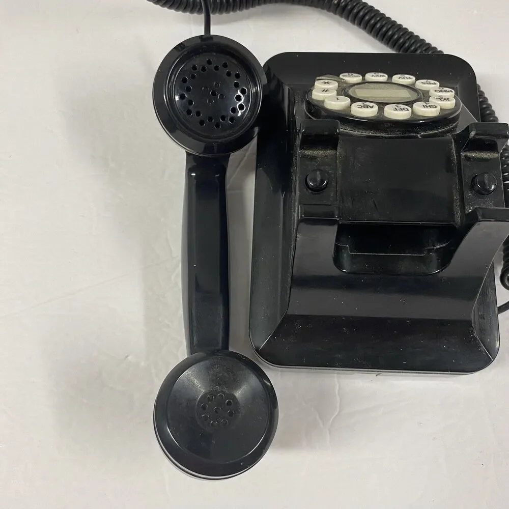 50's Style Classic Black Touch Tone Desk Phone from Polyconcept